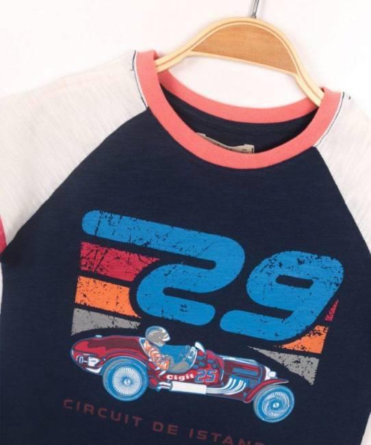 T-shirt per bambini con stampa di auto da 4 a 9 anni