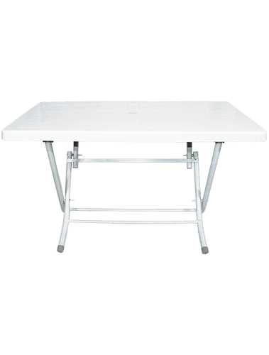 mandella home table pliante métal plateau plastique 70 x 120 cm