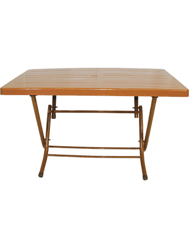 mandella home table pliante métal plateau plastique 70 x 120 cm