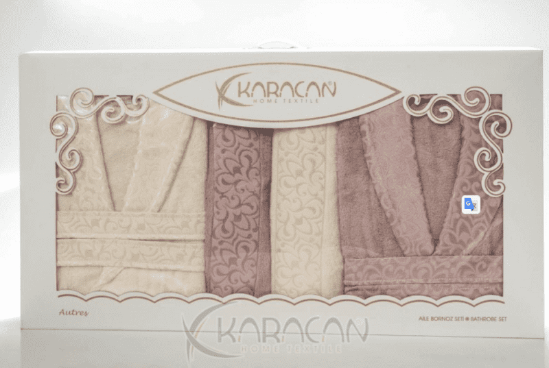 karacan տնային տեքստիլ aybuke ընտանեկան խալաթի հավաքածու