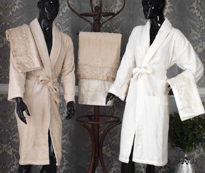 homestar luksus kvalitets bambus badekåber og håndklæder sæt
