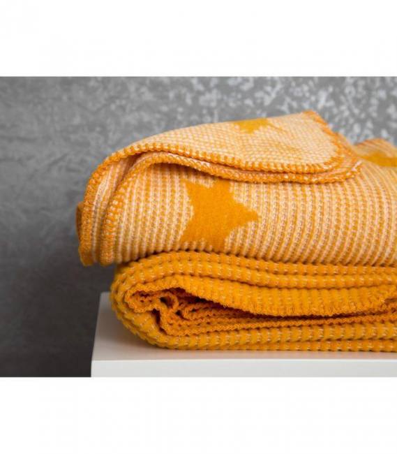 ирья текстильная звезда детское одеяло оранжевое