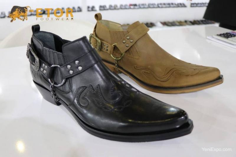 etor ayakkabı kovboy batı hakiki deri erkek yarım çizmeler 2021