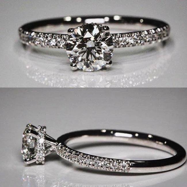 trang sức mắt vàng nữ kim cương tốt bộ sưu tập nhẫn cưới đính hôn trang sức bằng vàng hoặc bạch kim