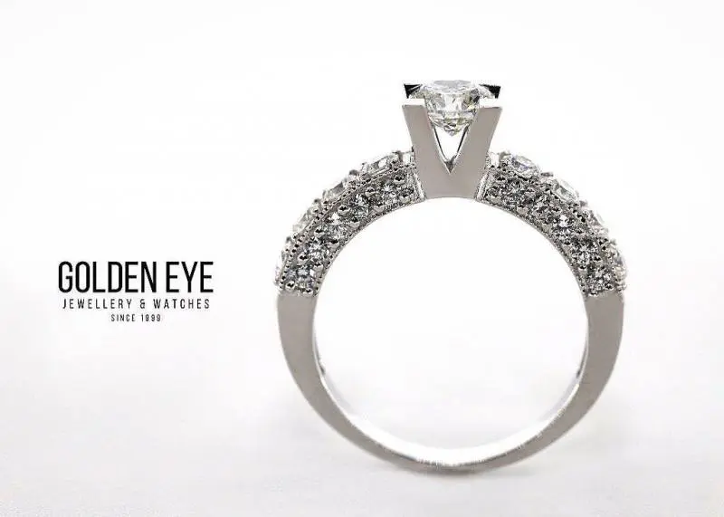 nakit sa zlatnim okom, ženski fini dijamantski zaručnički prsten nakit od zlata ili platine Alanya