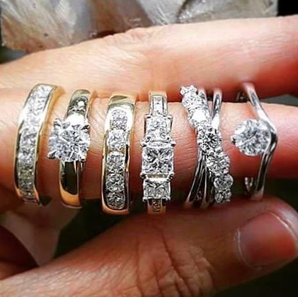 joyas de ojo de oro para mujer colección de anillos de boda de compromiso de diamantes finos joyas en oro o platino