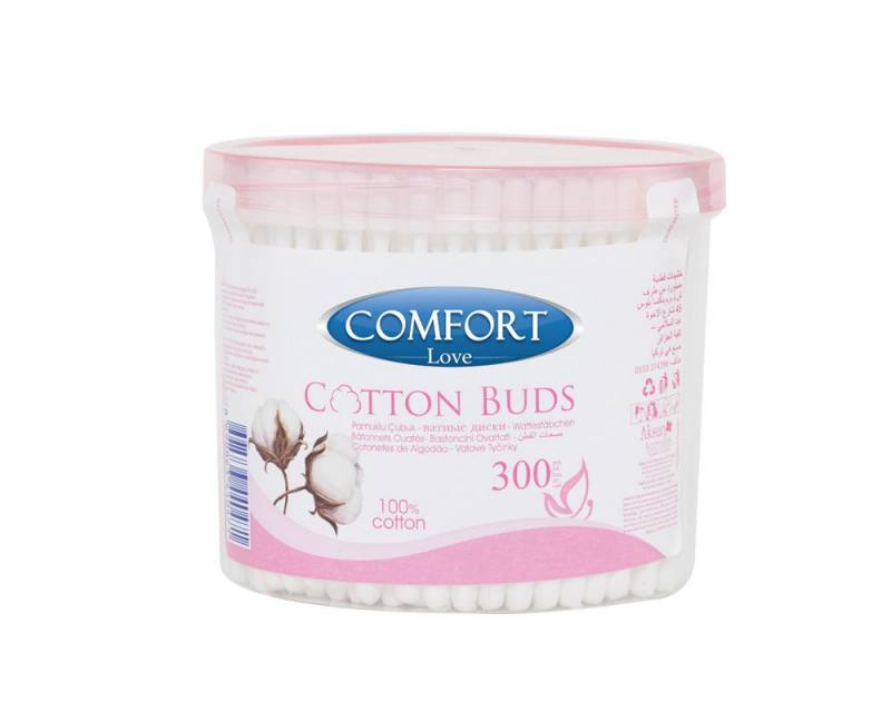 aksan comfort love 100% algodón puro bastoncillos de maquillaje higiénico bastoncillos para las orejas 100 piezas cmf 600