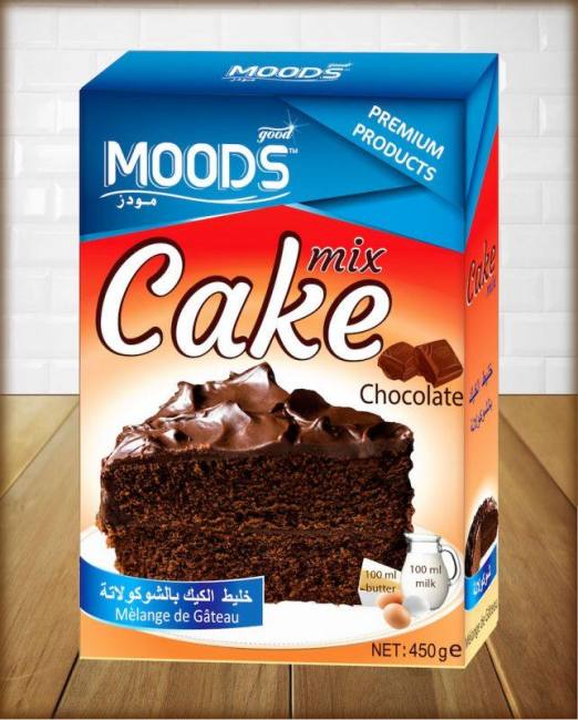 مخلوط کیک کاکائویی شکلاتی sollievo moods (جعبه 450 گرمی x بسته 12 عددی)