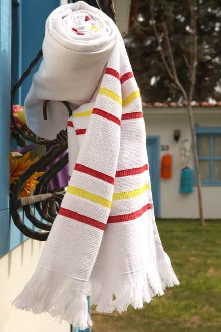 berberler loincloth 100% turkish cotton towel 70 × 160 cm 380gr peshtemals off white stripped