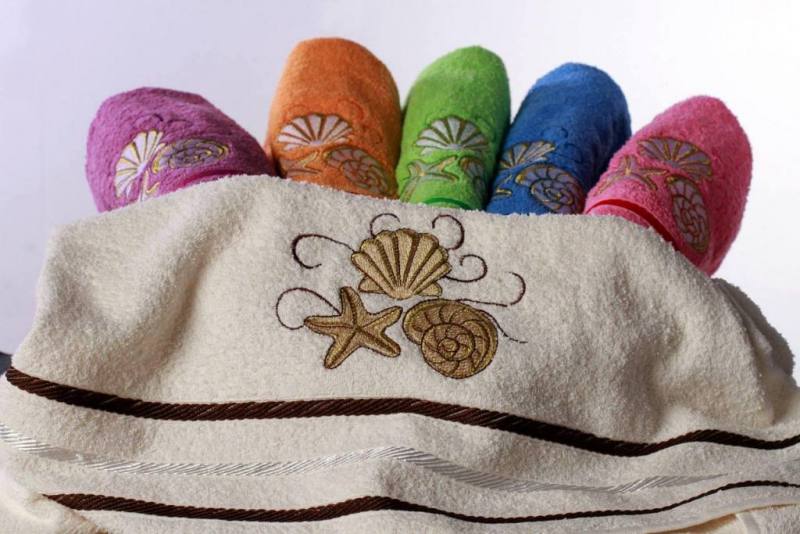 berberler berra salle de bain serviettes décoratives serviette brodée coton turc paquet de 6 - 30 x 50 cm
