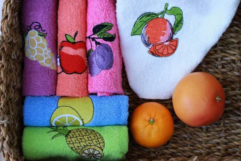 Khăn tắm trang trí phòng tắm Berberler Berra Khăn lau tay cho khách Khăn bông Thổ Nhĩ Kỳ gói 6 loại trái cây