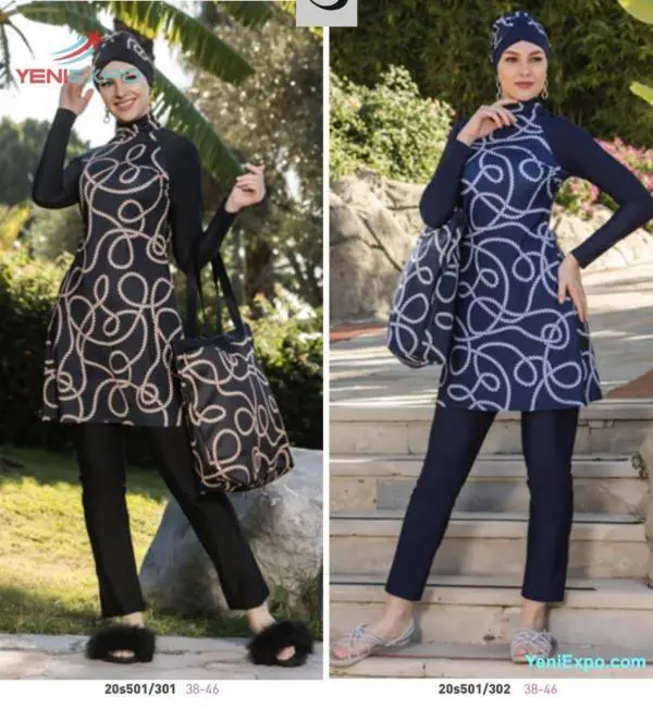 muslim women modest burkini swimwear swimsuit - long sleeve 20s501 38-46
