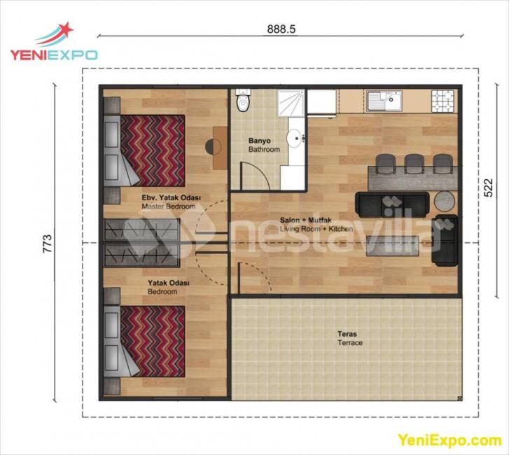 Nestavilla 預製房屋待售模組化房屋 - gillyflower 69 m2