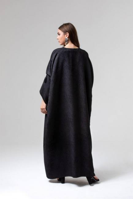 exquisite  black abaya cap luxury a237216bl
