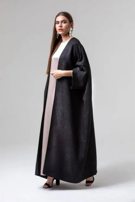 gyönyörű fekete abaya sapka luxus a237216bl