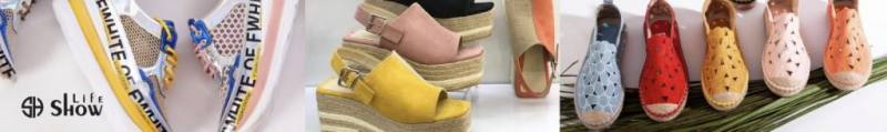 შოულაიფი ზაფხულში ქალთა სანდლები ღია თითების ჩვეულებრივი პლატფორმის სოლი ფეხსაცმელი ტერფის სამაჯური
