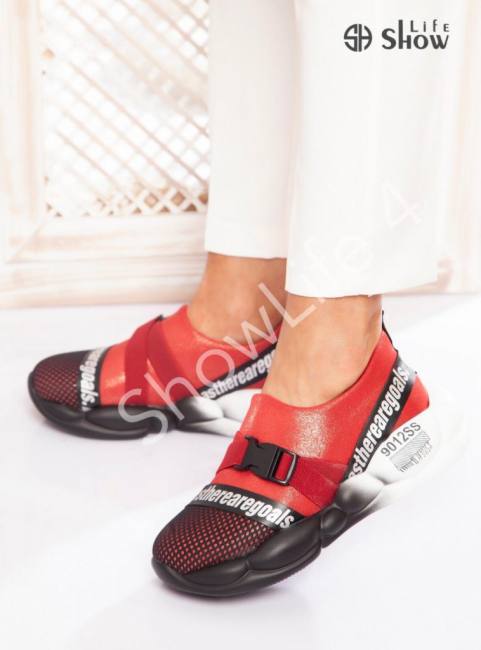 showlife 女式涼鞋露趾休閒踝帶防水台坡跟鞋夏季款式