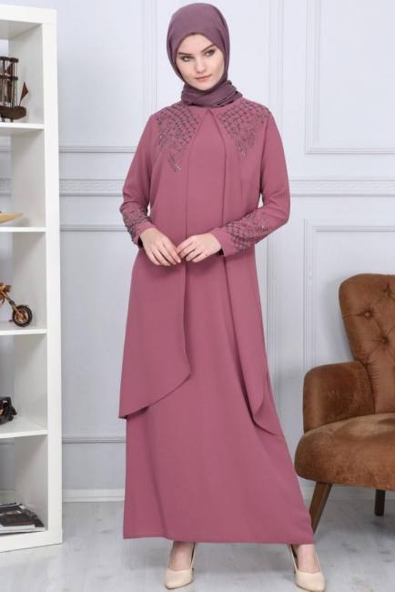 Stilvoller Damen-Anzug mit Umhang und schlichtem Hijab – hervorragende Qualität – Modell MDC119