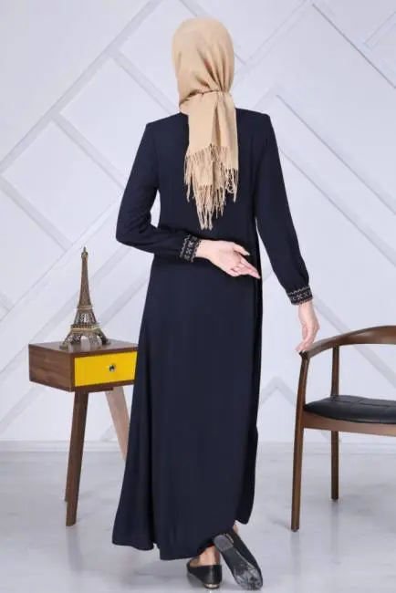 нове модне мусульманське плаття абая на блискавці mc2020
