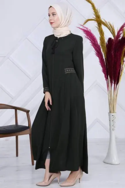 new zippered abaya dress fashion modest muslim mc2020