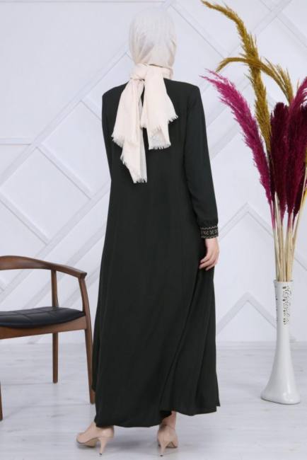 ny lynlås abaya kjole mode beskeden muslimsk mc2020