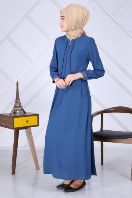 new zippered abaya dress fashion modest muslim mc2020