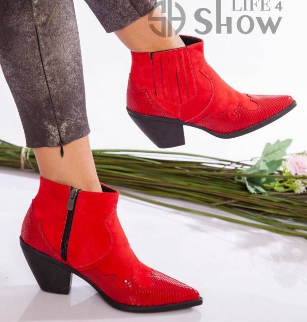 էլեգանտ կանացի երկարաճիտ կոշիկներ կոճ սրածայր բարձր որակի showlife-ից4