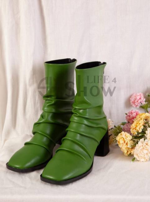 կատարյալ կանացի միջին հորթի կոշիկներ կաշվե աշնանային թոփ ապրանքանիշի showlife4