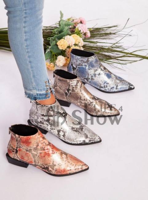 papuci din piele de sarpe pantofi dama showlife4 noua marca de top