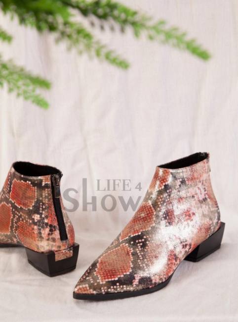 ботильоны из змеиной кожи, женская обувь showlife4, новый топовый бренд
