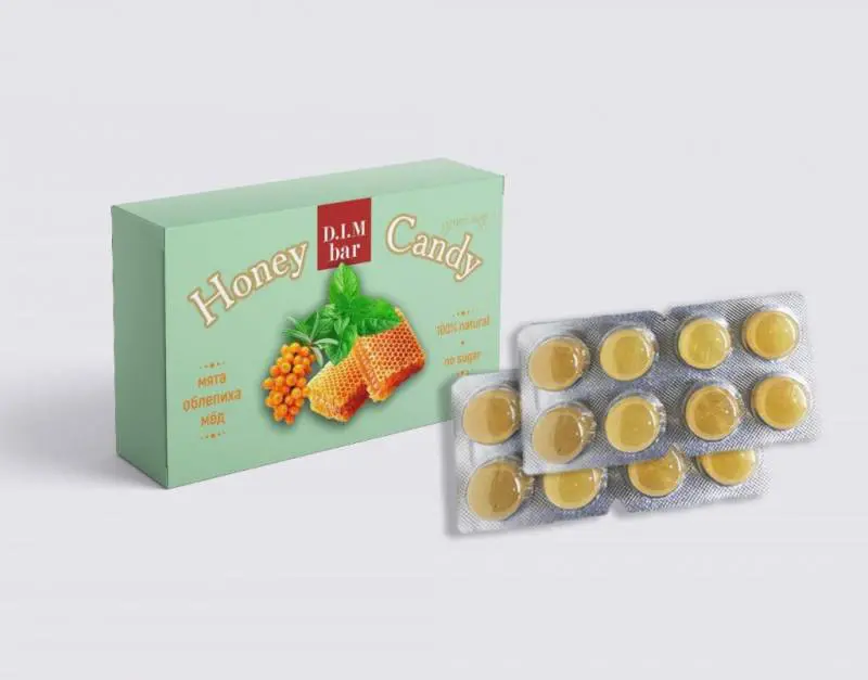 honey candy sea buckthorn mint propolis healthy delicious 100% hard candies 30 g