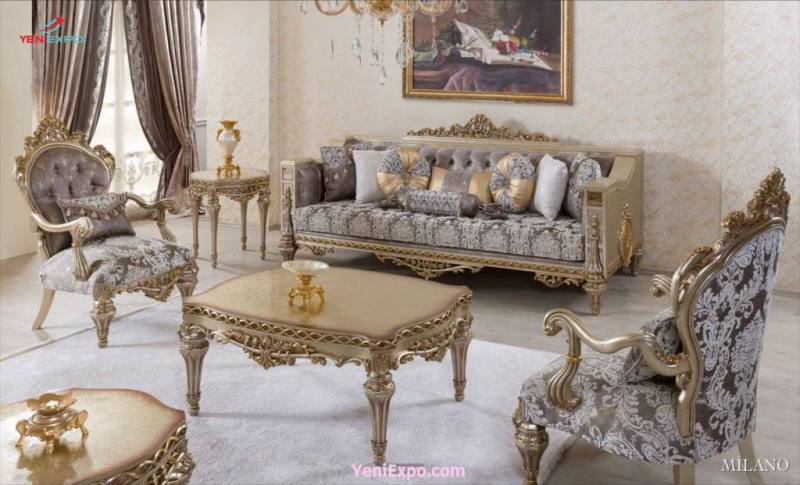 Mobilier de chambre classique milano - design royal nobel : où l'élégance rencontre l'opulence intemporelle