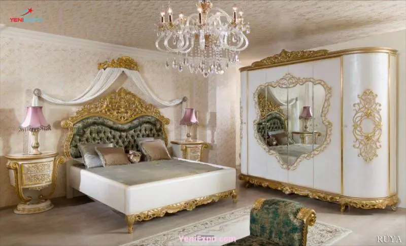 muebles de dormitorio clásicos ruya - diseño royal nobel 2025: eleve su dormitorio a un reino de opulencia atemporal