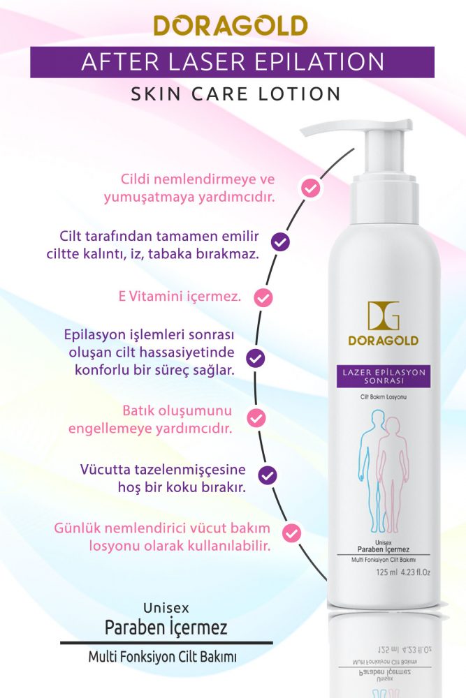 doragold 脫毛後乳液，打蠟後皮膚保濕霜，不油膩，所有膚質霜，125 毫升