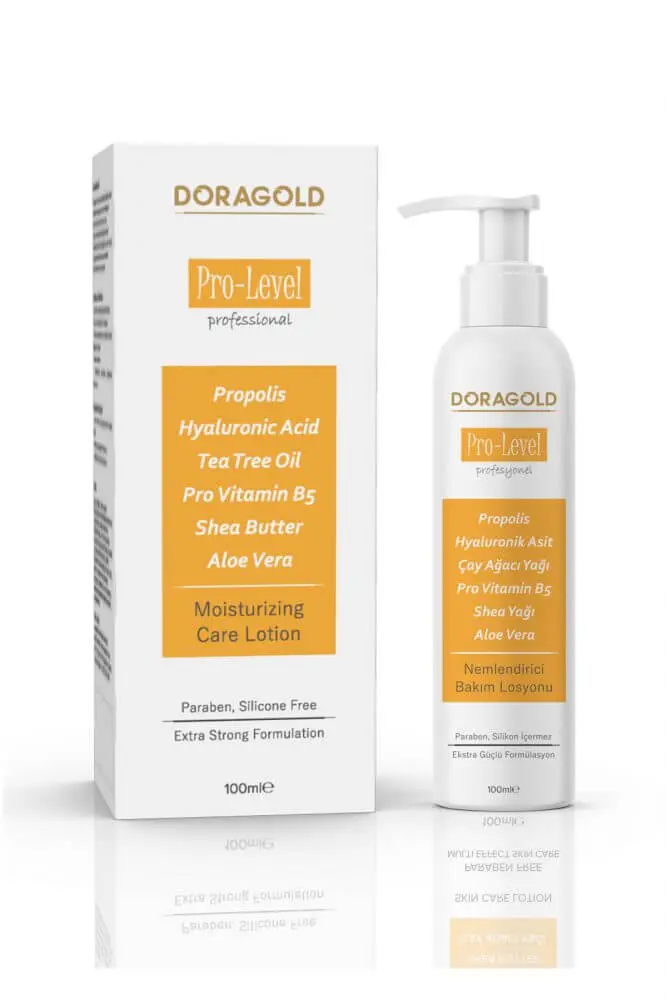 doragold pro level fugtgivende creme bodylotion propolis hyaluronsyre aloe vera b5 tør hud ansigt 100ml