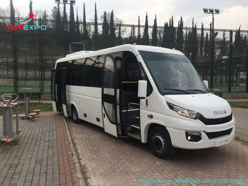 اتوبوس مسافرتی روزانه iveco درب عقب پایین طبقه ساخت ترکیه جدید 2021